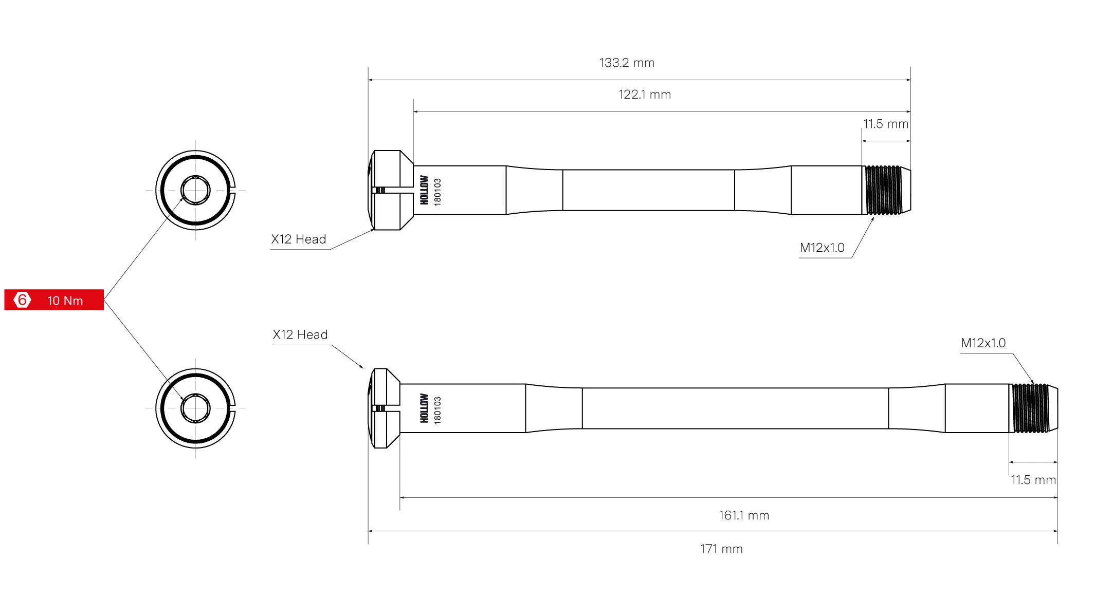 Thru Axle Kit - No 1 - Image 3