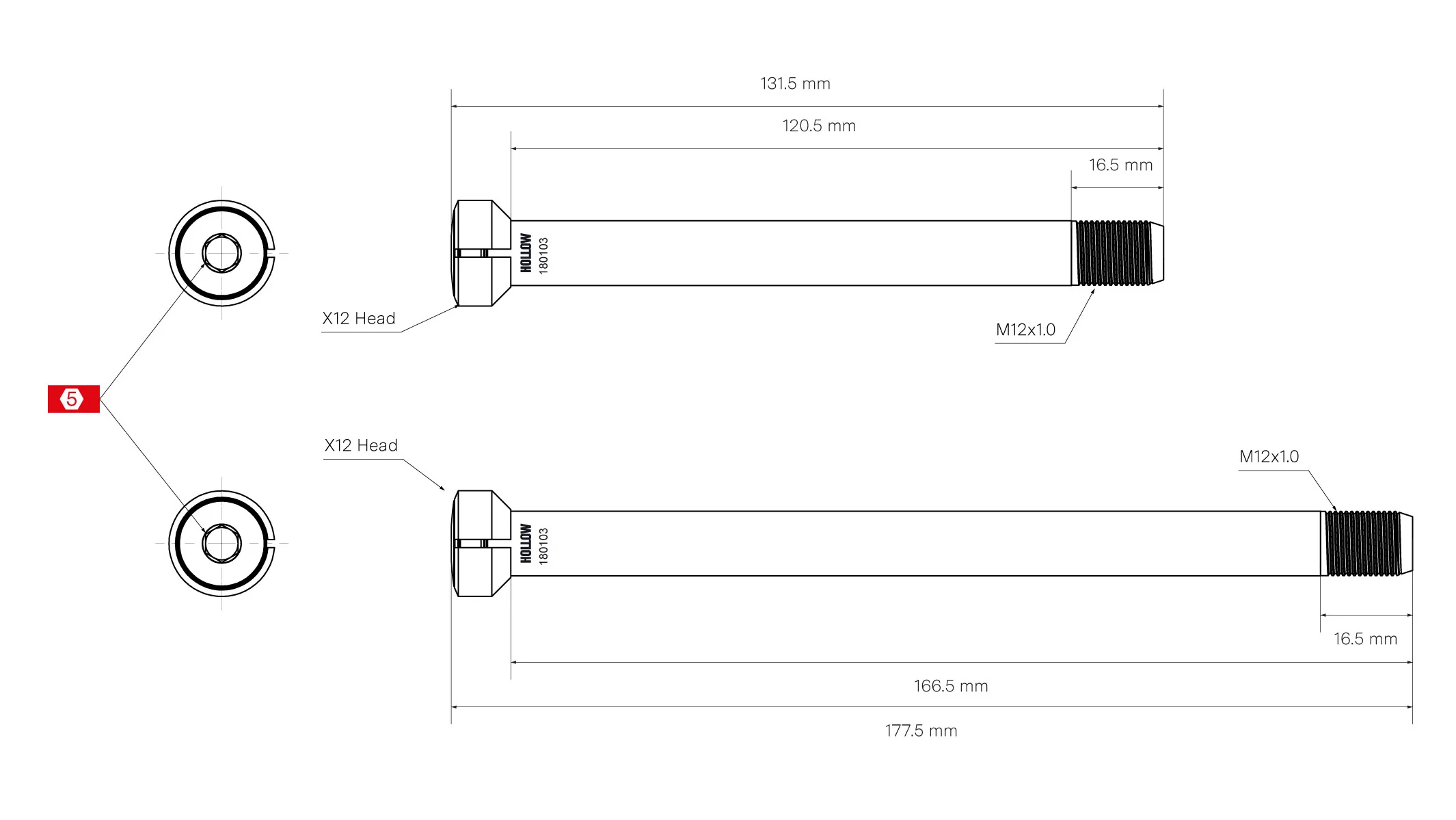 Thru Axle Kit - No 3 - Image 3